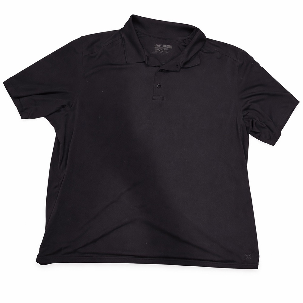 5.11 Tactical Black Polo Shirt Men’s 2XL XXL Performance Short Sleeve Dry Fit